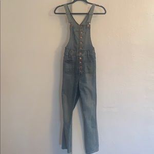 Madewell button front overalls